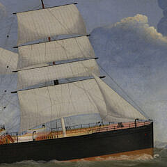 J.M. Mullen Oil on Canvas “Portrait of the Ship Colorado”, circa 1871