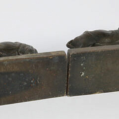 Vintage Pair of Cast Bronze Elephant Bookends