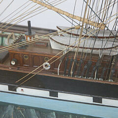 Fine Waterline Model of the British Iron Clipper Ship “Commonwealth” in Glass Case