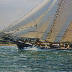 Anthony D. Blake Oil on Canvas “Nantucket in 1880”