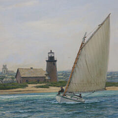 Anthony D. Blake Oil on Canvas “Nantucket in 1880”