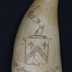 Antique Scrimshaw Sperm Whale Tooth, 19th Century