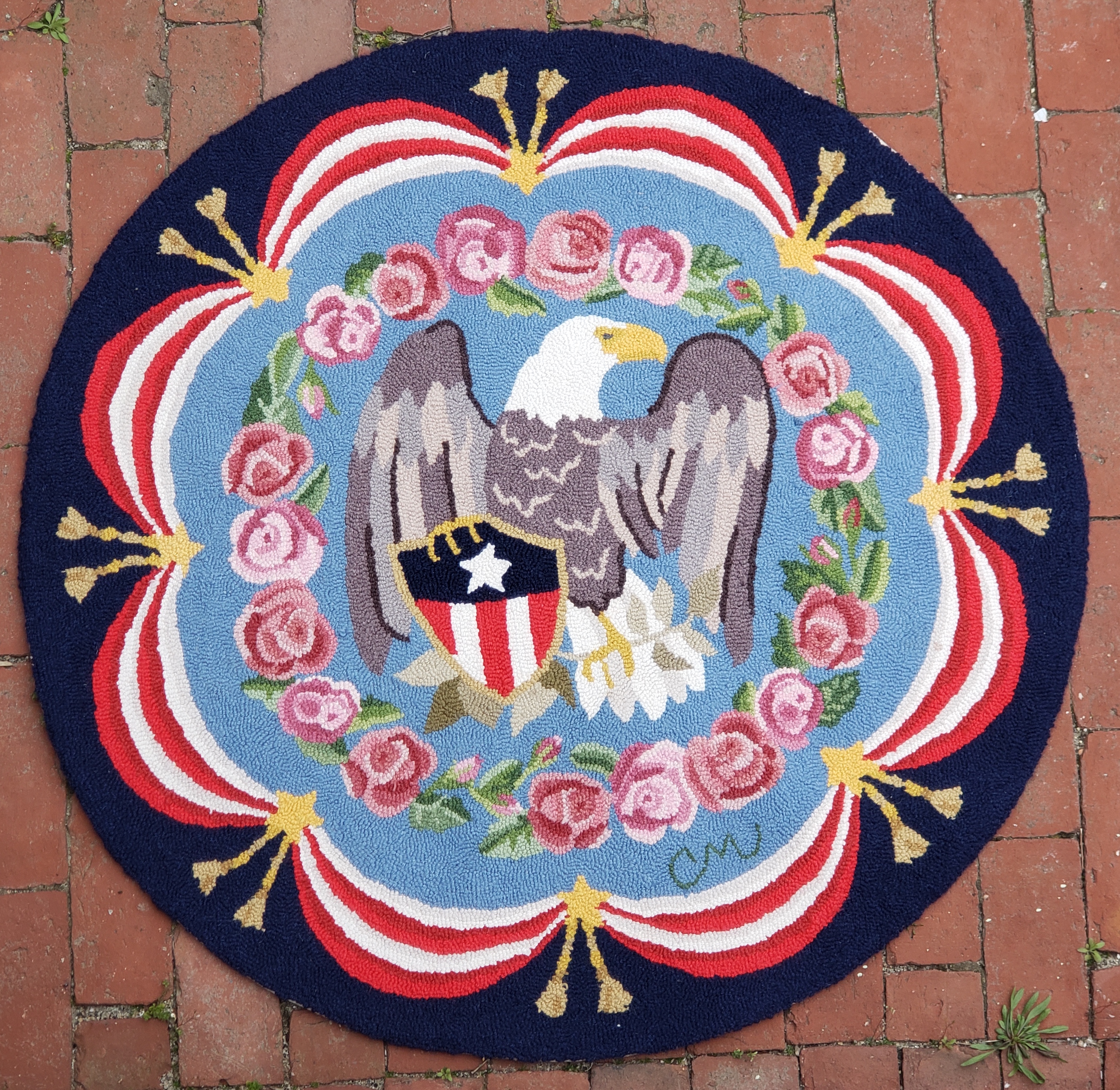 Claire Murray Patriotic Eagle American Flag Rug - Claire Murray