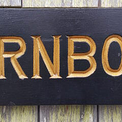 Vintage “The Sternboard Shop”, Ship’s Quarterboard Advertising Sign