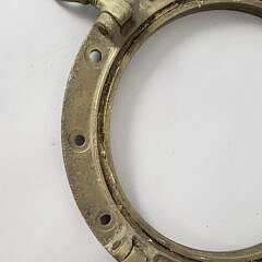 Large Antique Solid Brass Ship’s Porthole Window