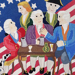 Claire Murray “Founding Father’s” Patriotic Wool Hooked Rug