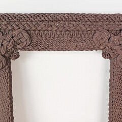 Elaborate Antique Sailors Macrame Decorated Frame, 19th Century