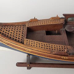 Carved and Painted Yacht Club Launch Boat Model, 19th Century