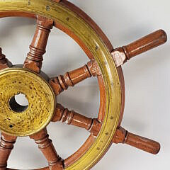 Antique Eight-Spoke Suicide Knob Ship Captain’s Yacht Wheel