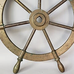 Antique Vintage Solid Brass 7-Spoke Captain’s Yacht Wheel