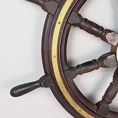 Antique John Hastie Eight-Spoke Captain’s Ship Wheel, Greenock, Scotland, 19th Century