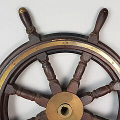 Antique John Hastie Eight-Spoke Captain’s Ship Wheel, Greenock, Scotland, 19th Century