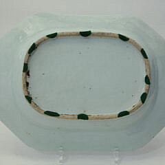 Canton Oblong Hexagonal Meat Platter, 19th Century