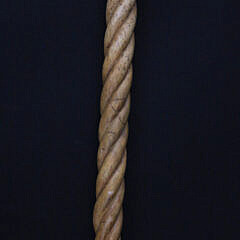 Fine Antique Whale Ivory and Whalebone “Turk’s Knot” Walking Stick, mid 19th Century