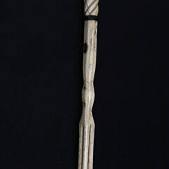 Rare Open-Carved Antique Whale Ivory and Whalebone Walking Stick, early 19th Century