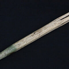 Rare Open-Carved Antique Whale Ivory and Whalebone Walking Stick, early 19th Century