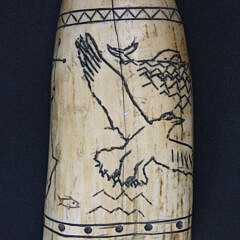 Antique Scrimshaw Whale Tooth, 19th Century