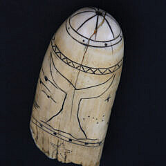 Antique Scrimshaw Whale Tooth, 19th Century