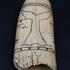 Antique Scrimshaw Whale Tooth, 19th Century