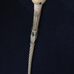 Whaleman Carved Antique Whalebone Walking Stick, circa 1860