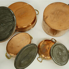 Collection of 25 Pieces of Vintage Duparquet New York and French Copper Cookware