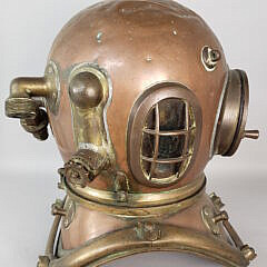 Antique 1920s Siebe Gorman & Co. London 6 Bolt Diving Helmet