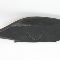 Early Clark G. Voorhees Carved and Painted Blue Whale Plaque