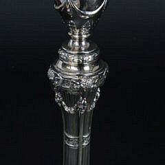 Pair of Fine Antique English Sheffield Silver Plate Candlesticks