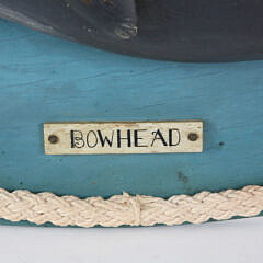 Vintage 1940s Carved and Painted Bowhead Whale Plaque