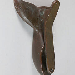 Vintage Solid Bronze Sperm Whale Fluke Door Knocker