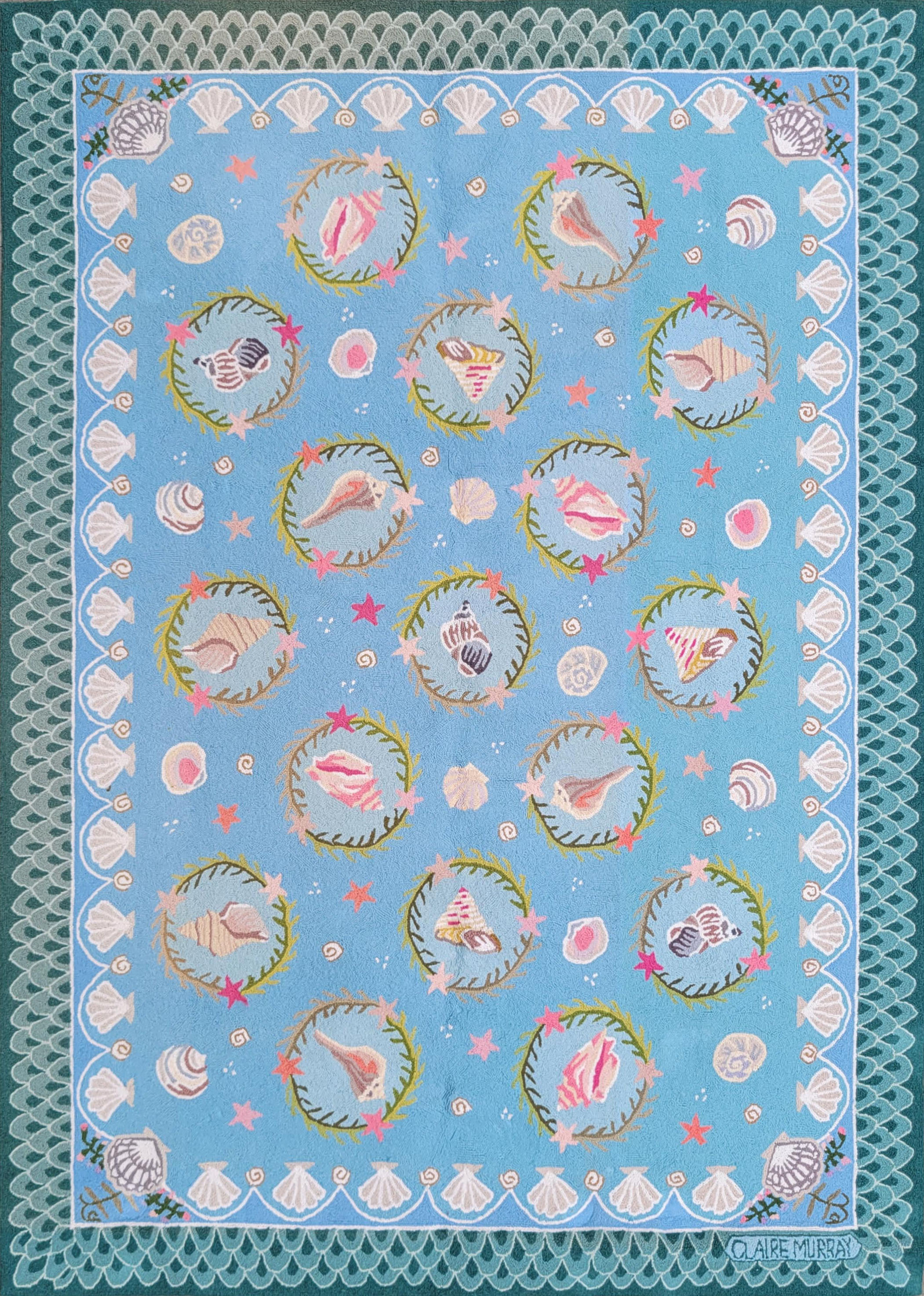 Claire Murray Seashell Hooked Rug - Claire Murray Seashell Hooked