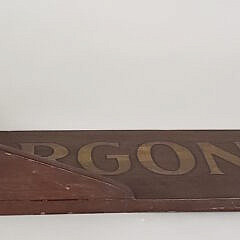 Antique Mahogany Nautical Painted Ship “Argonaut” Name Plaque