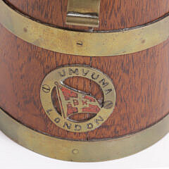 Rare Brass Bound Ship’s Salt Barrel, circa 1914