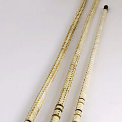 Collection of Three Antique Vertebrae Walking Sticks, 19th Century