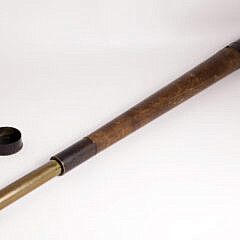 Leather, Wood and Brass Bound Long Scope, early 19th Century