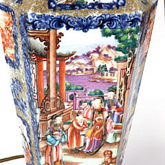 Pair of Chinese Export Underglaze Blue Mandarin Palette Vases, circa 1780