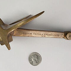 Vintage Marine Chain & Anchor Corp Solid Brass Salesman Sample Anchor