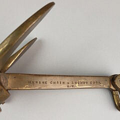 Vintage Marine Chain & Anchor Corp Solid Brass Salesman Sample Anchor