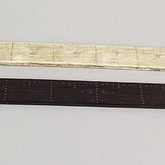 Two Antique 19th Century Sailor Made Straight Edge Rulers