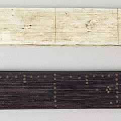 Two Antique 19th Century Sailor Made Straight Edge Rulers