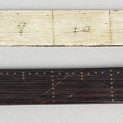 Two Antique 19th Century Sailor Made Straight Edge Rulers