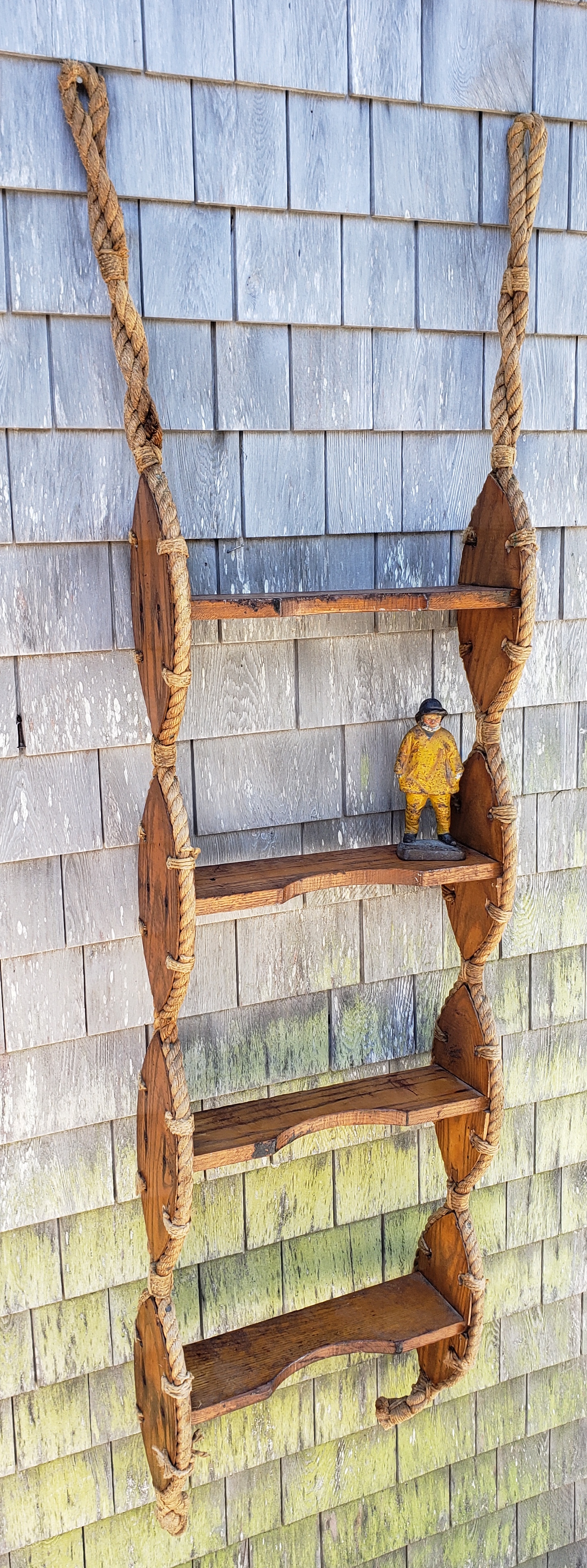 Antique Rope Oak Ship's Ladder - Antique - Vintage 4-Rung Oak Ship’s ...
