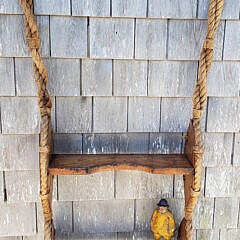 Antique – Vintage 4-Rung Oak Ship’s Rope Ladder