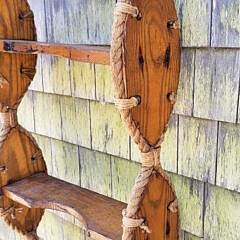 Antique – Vintage 4-Rung Oak Ship’s Rope Ladder