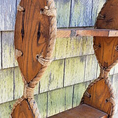 Antique – Vintage 4-Rung Oak Ship’s Rope Ladder