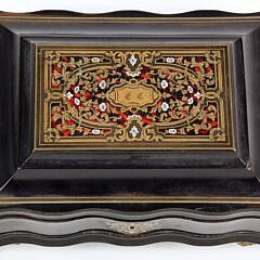 Napoleon III Boulle Inlaid Ebonized Sewing Box, 3rd Quarter of the 19th Century