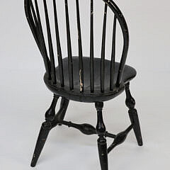 Nantucket 9-Spindle Bowback Windsor Side Chair, circa 1800