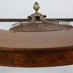 English Mahogany Wine Tasting Table With Greek Key Inlay, 19th Century