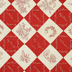 Elaborately Embroidered Red and White Friendship Quilt, circa 1920s