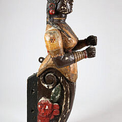 Ship’s Figurehead of Lakshmi Hindu Goddess of Wealth and Abundance, 19th Century